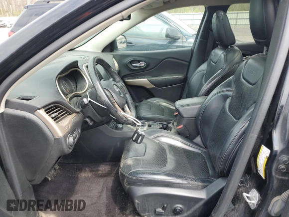 2017 Jeep Cherokee Limited with VIN 1C4PJMDBXHW569154, listed as a Copart auction lot 55126605 with 129,201 mi miles and Salvage Title. Bid and sale history available at DreamBid. Image 7.