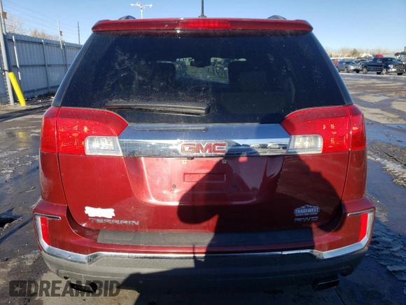 2016 GMC Terrain SLE with VIN 2GKFLTE3XG6245738, listed as a Copart auction lot 42446295 with 132,604 mi miles and Salvage Title. Bid and sale history available at DreamBid. Image 6.
