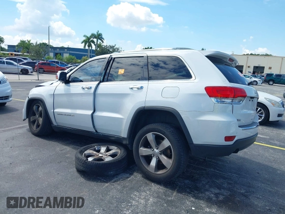 2014 Jeep Grand Cherokee Limited with VIN 1C4RJEBGXEC449252, listed as a IAAI auction lot 39946044 with 1 mi miles. Bid and sale history available at carsss.com. Image 3.