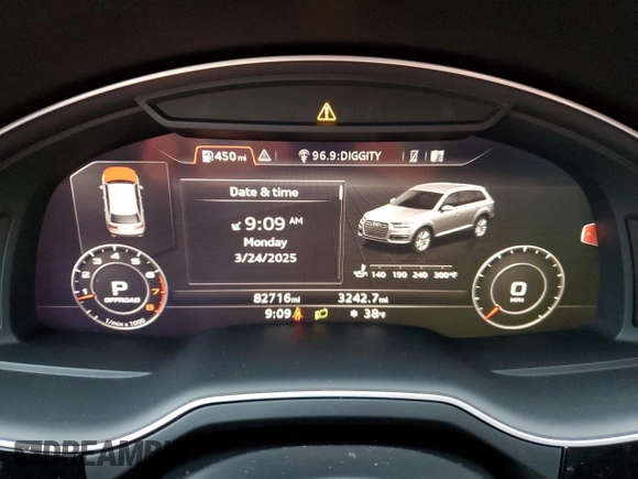2019 Audi Q7 Prestige z VIN WA1VAAF7XKD033865, wystawiony jako Copart lot #50088745 z przebiegiem 82 716 mil mil oraz Szkoda całkowita • Salvage title. Historia ofert i sprzedaży dostępna na DreamBid. Obrazek 9.