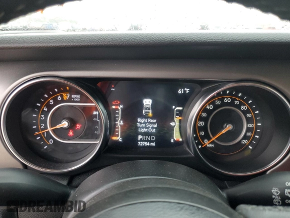 2021 Jeep Wrangler Unlimited Sport S with VIN 1C4HJXDG7MW814908, listed as a Copart auction lot 55394875 with 72,754 mi miles and Salvage title. Bid and sale history available at DreamBid. Image 9.