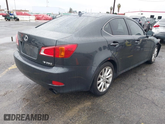 2009 Lexus IS 250 with VIN JTHBK262092085249, listed as a IAAI auction lot 41557289 with 185,746 mi miles. Bid and sale history available at carsss.com. Image 4.