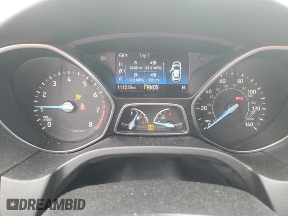 2016 Ford Focus Titanium with VIN 1FADP3N2XGL321275, listed as a Copart auction lot 61282845 with 111,519 mi miles and Salvage title. Bid and sale history available at DreamBid. Image 9.