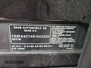 2011 Saab 9-3 z VIN YS3FA4CY5B1302339, wystawiony jako Copart lot #81670724 z przebiegiem 135 807 mil mil oraz Szkoda całkowita • Salvage title. Historia ofert i sprzedaży dostępna na DreamBid. Obrazek 12.