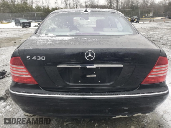 2003 Mercedes-Benz S-Class 4.3L with VIN WDBNG70JX3A368203, listed as a Copart auction lot 88929275 with 0 mi miles and Salvage Title. Bid and sale history available at carsss.com. Image 6.