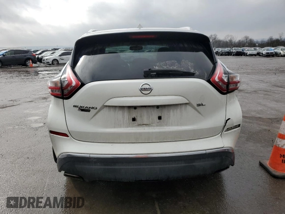 2016 Nissan Murano SV z VIN 5N1AZ2MG7GN140293, wystawiony jako Copart lot #44770525 z przebiegiem 125 263 mil mil oraz Szkoda całkowita • Salvage title. Historia ofert i sprzedaży dostępna na DreamBid. Obrazek 6.