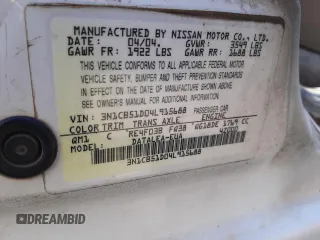 2004 Nissan Sentra S z VIN 3N1CB51D04L915688, wystawiony jako Copart lot #53837195 z przebiegiem 210 578 mil mil oraz Szkoda całkowita • Salvage title. Historia ofert i sprzedaży dostępna na DreamBid. Obrazek 12.