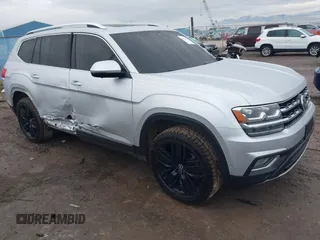 2018 Volkswagen Atlas SEL Premium with VIN 1V2NR2CA8JC575425, listed as a IAAI auction lot 41104744 with 62,774 mi miles and . Bid and sale history available at DreamBid. Image 1.