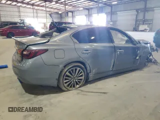 2018 Infiniti Q50 3.0t LUXE with VIN JN1EV7AP4JM364883, listed as a Copart auction lot 51528925 with 0 mi miles and Salvage Title. Bid and sale history available at carsss.com. Image 3.