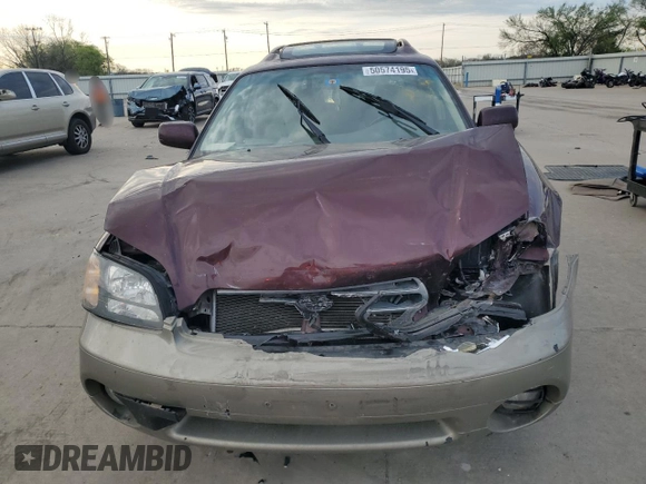 2000 Subaru Legacy Outback Limited z VIN 4S3BH6865Y7605664, wystawiony jako Copart lot #50574195 z przebiegiem 141 501 mil mil oraz Szkoda całkowita • Salvage title. Historia ofert i sprzedaży dostępna na DreamBid. Obrazek 5.