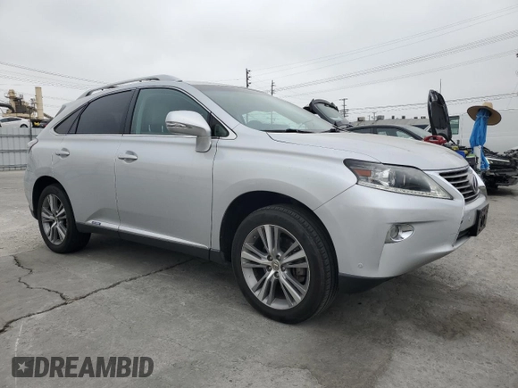 2015 Lexus RX 450h with VIN 2T2ZB1BA6FC001449, listed as a Copart auction lot 55266185 with 84,744 mi miles and Salvage title. Bid and sale history available at DreamBid. Image 4.
