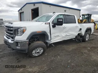 2023 GMC Sierra 2500HD SLE z VIN 1GT49MEY3PF207695, wystawiony jako Copart lot #47920145 z przebiegiem 55 183 mil mil oraz Szkoda całkowita • Salvage title. Historia ofert i sprzedaży dostępna na DreamBid. Obrazek 1.