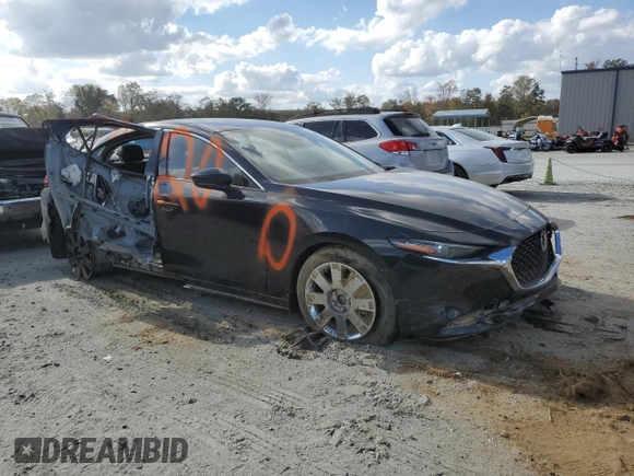 2021 Mazda 3 2.5 Turbo with VIN JM1BPBAY2M1327567, listed as a Copart auction lot 75093044 with Not Provided miles and Non Repairable. Bid and sale history available at DreamBid. Image 4.