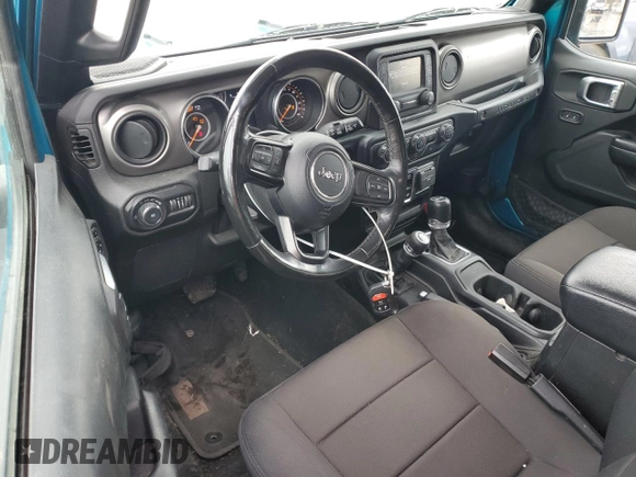 2020 Jeep Wrangler Sport S with VIN 1C4GJXAN3LW202881, listed as a Copart auction lot 53706335 with 47,743 mi miles and Salvage title. Bid and sale history available at DreamBid. Image 8.