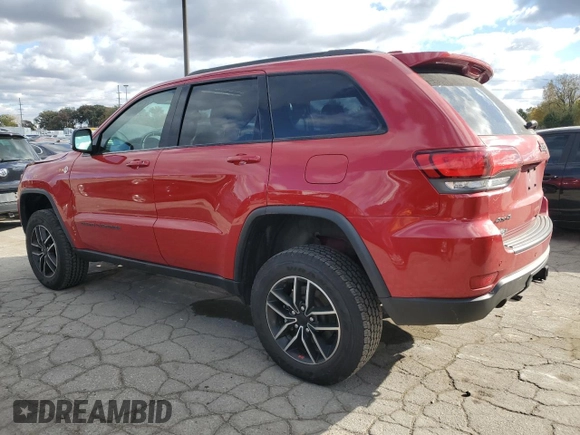 2021 Jeep Grand Cherokee Trailhawk with VIN 1C4RJFLG0MC771918, listed as a Copart auction lot 75835754 with 37,185 mi miles and Salvage Title. Bid and sale history available at carsss.com. Image 2.