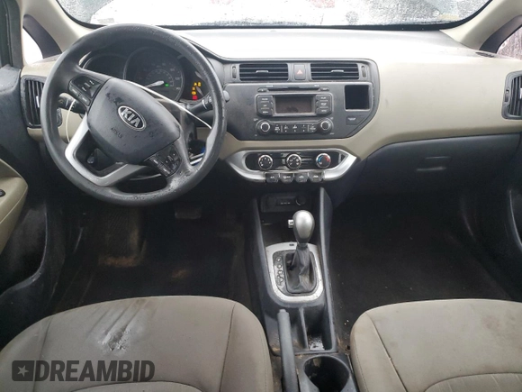 2014 Kia Rio LX with VIN KNADM4A35E6401373, listed as a Copart auction lot 47655755 with 117,500 mi miles and Salvage Title. Bid and sale history available at carsss.com. Image 8.