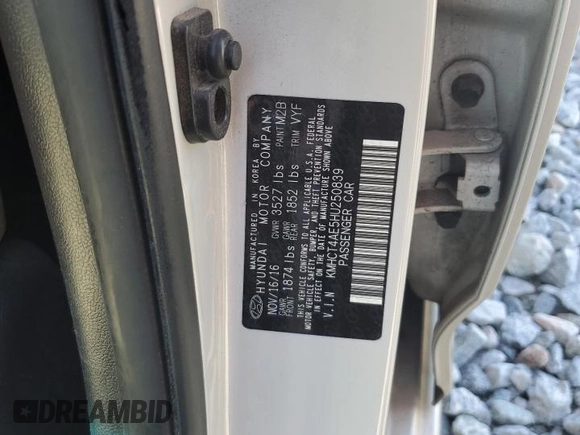2017 Hyundai Accent SE with VIN KMHCT4AE5HU250839, listed as a Copart auction lot 52070145 with 104,090 mi miles and Salvage Title. Bid and sale history available at carsss.com. Image 12.