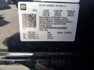 2023 Cadillac XT6 AWD Premium Luxury z VIN 1GYKPFRS7PZ225950, wystawiony jako Copart lot #65573174 z przebiegiem Nie podano mil oraz Szkoda całkowita • Salvage title. Historia ofert i sprzedaży dostępna na DreamBid. Obrazek 15.