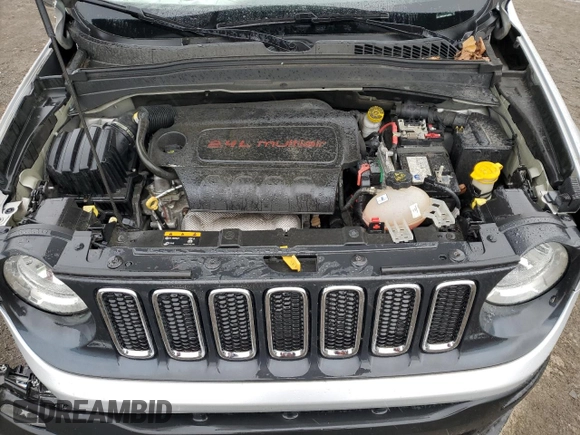 2017 Jeep Renegade Altitude with VIN ZACCJBBB0HPE84035, listed as a Copart auction lot 57789515 with 53,458 mi miles and Salvage title. Bid and sale history available at DreamBid. Image 12.