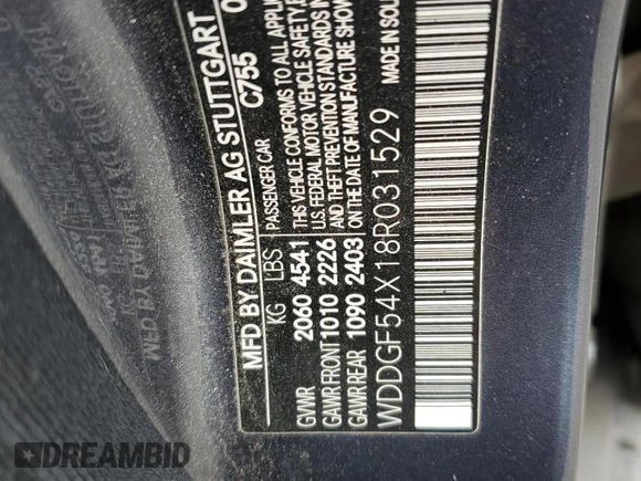 2008 Mercedes-Benz C 300 Sport with VIN WDDGF54X18R031529, listed as a Copart auction lot 55518815 with 414,025 mi miles and Clean Title. Bid and sale history available at carsss.com. Image 12.