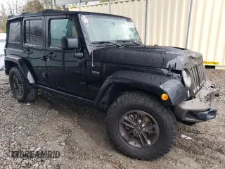 2016 Jeep Wrangler Unlimited 75th Anniversary with VIN 1C4BJWEG2GL221624, listed as a Copart auction lot 44678795 with 50,314 mi miles and Salvage Title. Bid and sale history available at carsss.com. Image 4.