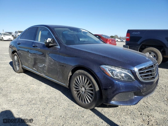 2015 Mercedes-Benz C-Class C 300 with VIN 55SWF4JB6FU061300, listed as a Copart auction lot 89117915 with 75,101 mi miles and Salvage Title. Bid and sale history available at carsss.com. Image 4.