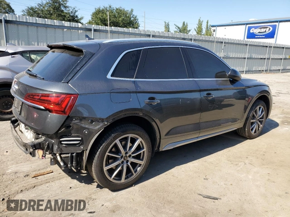 2021 Audi SQ5 Premium Plus with VIN WA1B4AFY0M2026456, listed as a Copart auction lot 77312444 with 74,103 mi miles and Salvage Title. Bid and sale history available at DreamBid. Image 3.