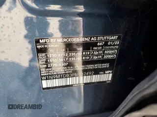 2023 Mercedes-Benz EQB 350 z VIN W1N9M1DB3PN032492, wystawiony jako Copart lot #56323845 z przebiegiem 21 180 mil mil oraz Szkody całkowita. Historia ofert i sprzedaży dostępna na DreamBid. Obrazek 13.