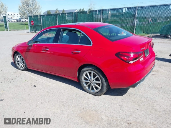 2020 Mercedes-Benz A 220 with VIN W1K3G4FB8LW044103, listed as a IAAI auction lot 42126567 with 56,657 mi miles and . Bid and sale history available at DreamBid. Image 3.