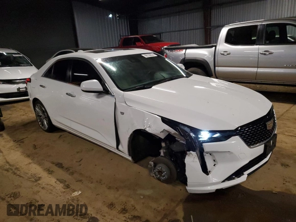 2020 Cadillac CT4 Premium Luxury with VIN 1G6DB5RL5L0150702, listed as a Copart auction lot 86130524 with 59,535 mi miles and Salvage Title. Bid and sale history available at carsss.com. Image 4.