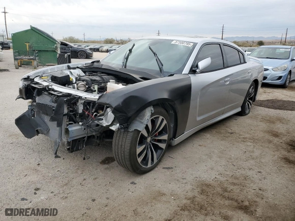 2012 Dodge Charger SRT8 with VIN 2C3CDXEJ6CH114987, listed as a Copart auction lot 87500795 with 165,176 mi miles and Salvage Title. Bid and sale history available at carsss.com. Image 1.