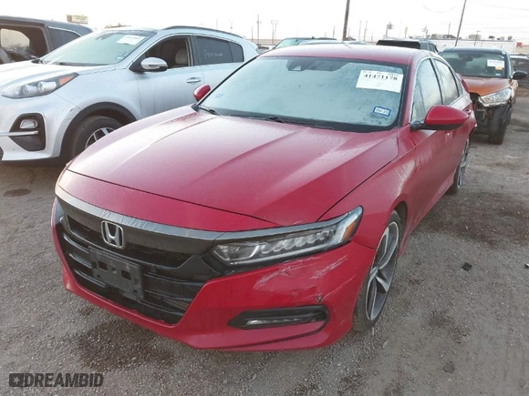 2019 Honda Accord Sedan Sport 1.5T with VIN 1HGCV1F34KA151962, listed as a IAAI auction lot 41471178 with 110,525 mi miles. Bid and sale history available at carsss.com. Image 2.