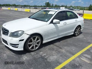 2014 Mercedes-Benz C 250 Sport with VIN WDDGF4HB0EG255701, listed as a IAAI auction lot 42213602 with 107,102 mi miles and . Bid and sale history available at carsss.com. Image 18.
