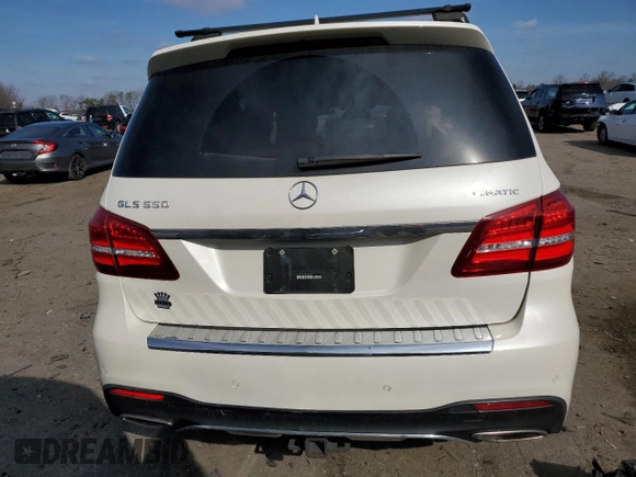 2019 Mercedes-Benz GLS 550 with VIN 4JGDF7DE0KB222488, listed as a Copart auction lot 44737695 with 86,977 mi miles and Salvage title. Bid and sale history available at DreamBid. Image 6.