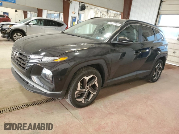 2023 Hyundai Tucson SEL z VIN 5NMJFCAE5PH167575, wystawiony jako Copart lot #58772945 z przebiegiem 16 733 mil mil oraz Szkoda całkowita • Salvage title. Historia ofert i sprzedaży dostępna na DreamBid. Obrazek 1.