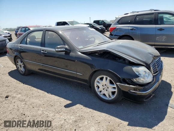 2003 Mercedes-Benz S 4.3L with VIN WDBNG70J23A369247, listed as a Copart auction lot 49880395 with Not Provided miles and Salvage Title. Bid and sale history available at carsss.com. Image 4.