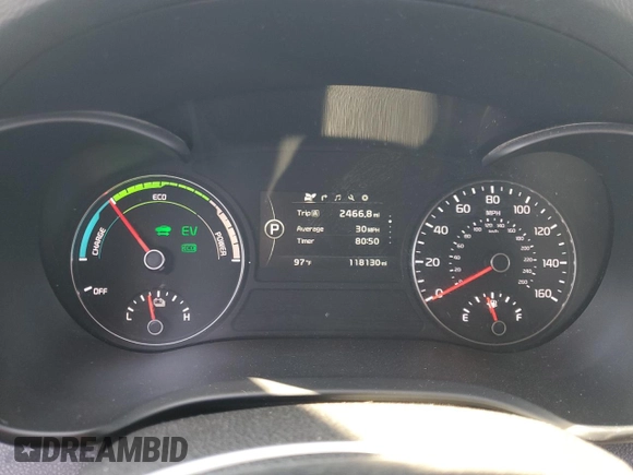 2017 Kia Optima Hybrid EX with VIN KNAGU4LEXH5015229, listed as a Copart auction lot 75258154 with 118,130 mi miles and Salvage Title. Bid and sale history available at carsss.com. Image 9.