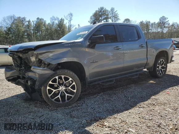 2020 Chevrolet Silverado 1500 RST with VIN 3GCPWDED2LG392351, listed as a Copart auction lot 46181515 with 57,853 mi miles and Salvage Title. Bid and sale history available at DreamBid. Image 1.