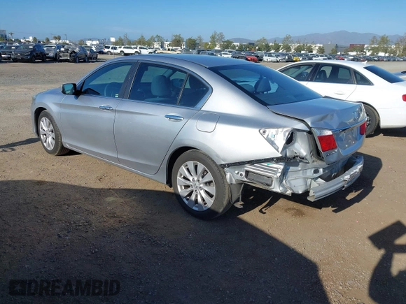 2014 Honda Accord Sedan LX with VIN 1HGCR2F39EA204167, listed as a IAAI auction lot 42086879 with 129,596 mi miles. Bid and sale history available at carsss.com. Image 3.