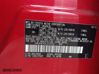 2016 Toyota RAV4 SE with VIN JTMJFREV2GJ073953, listed as a IAAI auction lot 41359423 with 98,641 mi miles. Bid and sale history available at carsss.com. Image 9.