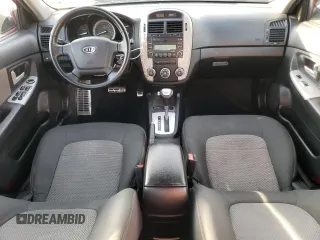 2009 Kia Spectra SX with VIN KNAFE221X95026213, listed as a Copart auction lot 85348104 with 124,171 mi miles and Salvage Title. Bid and sale history available at carsss.com. Image 8.