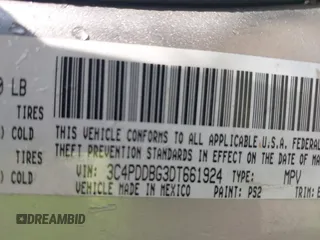 2013 Dodge Journey SXT with VIN 3C4PDDBG3DT661924, listed as a IAAI auction lot 42430211 with Not provided miles and . Bid and sale history available at DreamBid. Image 9.