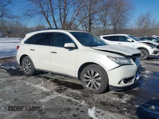 2016 Acura MDX w/Tech with VIN 5FRYD4H49GB019212, listed as a IAAI auction lot 41379321 with 123,576 mi miles. Bid and sale history available at carsss.com. Image 1.