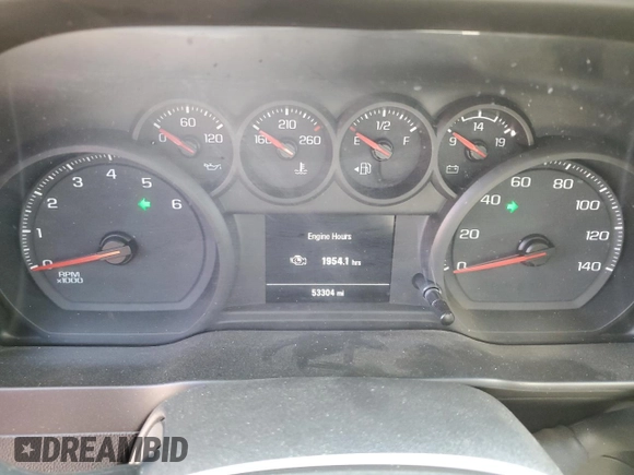 2020 Chevrolet Silverado 1500 Custom with VIN 3GCPWBEH9LG251137, listed as a Copart auction lot 48581374 with 53,304 mi miles and Salvage Title. Bid and sale history available at carsss.com. Image 9.
