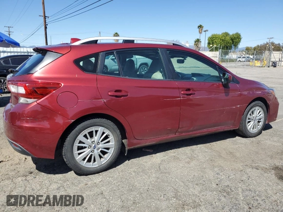 2018 Subaru Impreza Premium with VIN 4S3GTAD6XJ3724630, listed as a Copart auction lot 48565615 with 67,876 mi miles and Salvage Title. Bid and sale history available at carsss.com. Image 3.