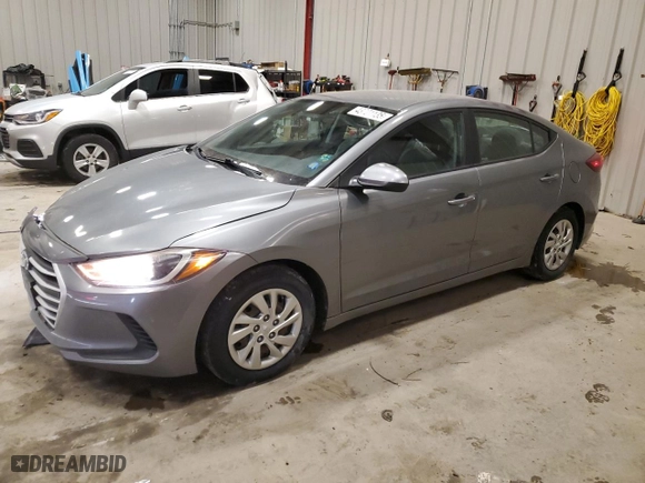 2017 Hyundai Elantra SE with VIN KMHD74LF9HU394666, listed as a Copart auction lot 43701135 with 122,207 mi miles and Non Repairable. Bid and sale history available at carsss.com. Image 1.
