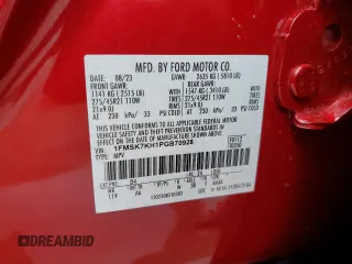 2023 Ford Explorer ST-Line with VIN 1FMSK7KH1PGB70928, listed as a Copart auction lot 42332265 with 16,971 mi miles and Salvage Title. Bid and sale history available at carsss.com. Image 15.