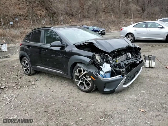 2023 Hyundai Kona Limited with VIN KM8K5CA3XPU995664, listed as a Copart auction lot 87460844 with 21,988 mi miles and Salvage Title. Bid and sale history available at carsss.com. Image 12.