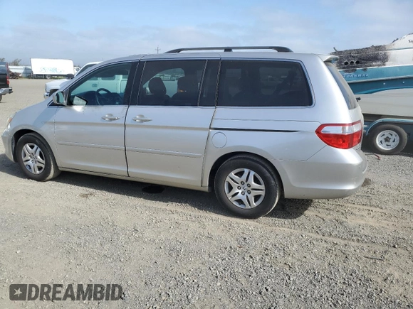 2007 Honda Odyssey EX-L with VIN 5FNRL38637B095559, listed as a Copart auction lot 53681605 with 184,605 mi miles and Salvage Title. Bid and sale history available at carsss.com. Image 2.
