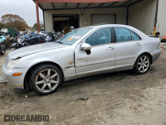 2004 Mercedes-Benz C 230 Kompressor with VIN WDBRF40J14A548030, listed as a Copart auction lot 80555724 with Not Provided miles and Salvage Title. Bid and sale history available at DreamBid. Image 1.